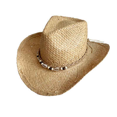 AUKUU Sonnenhut Strohhut Strohhut im Urlaubsstil für Damen Sommer Sonnenschutz große Krempe Jazz Top Western Cowboyhut für Herren