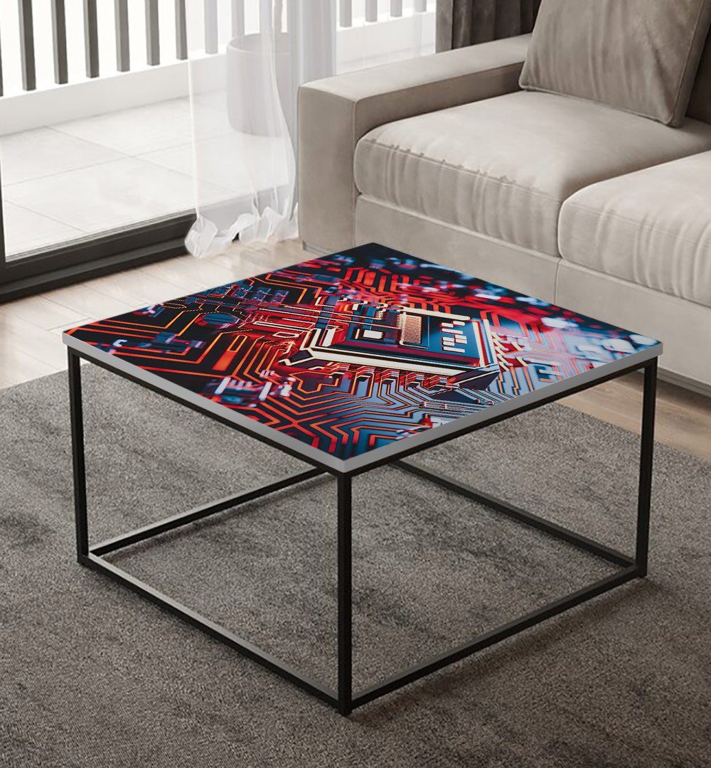 MyMaxxi Möbelfolie Tischfolie Computer Technik CPU Bubblefree selbstklebend Folie, (Platine Chip, 1St.}, Klebefolie passend geschnitten und gerollt), Selbstklebend