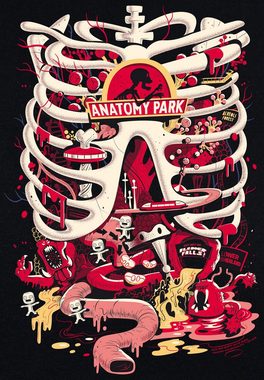 LOGOSHIRT T-Shirt Rick & Morty - Anatomy Park mit coolem Print