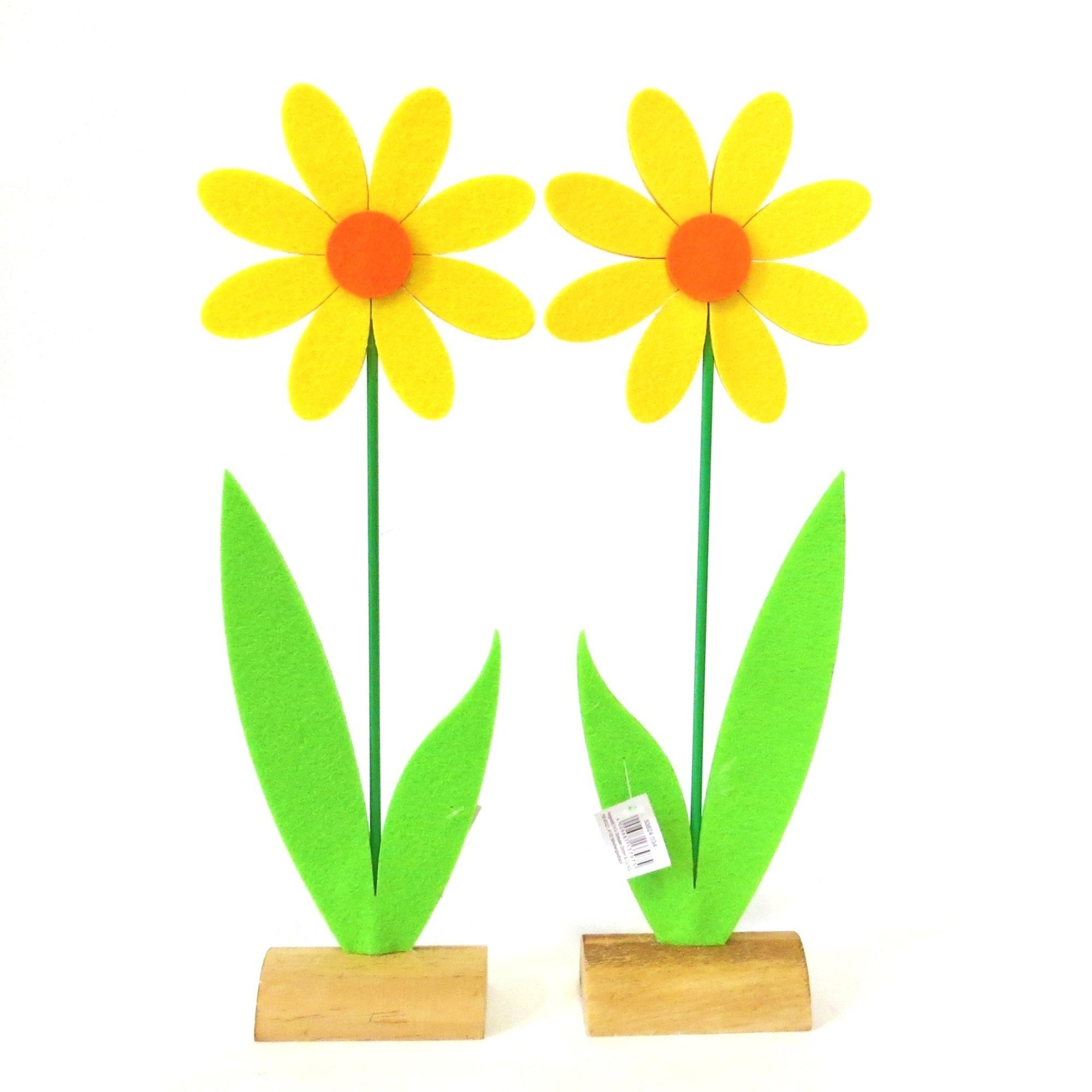 Scheulen GmbH Dekofigur 2er Set Fils Kunst Sonnenblume Selbststehend 33 cm, 2er Set