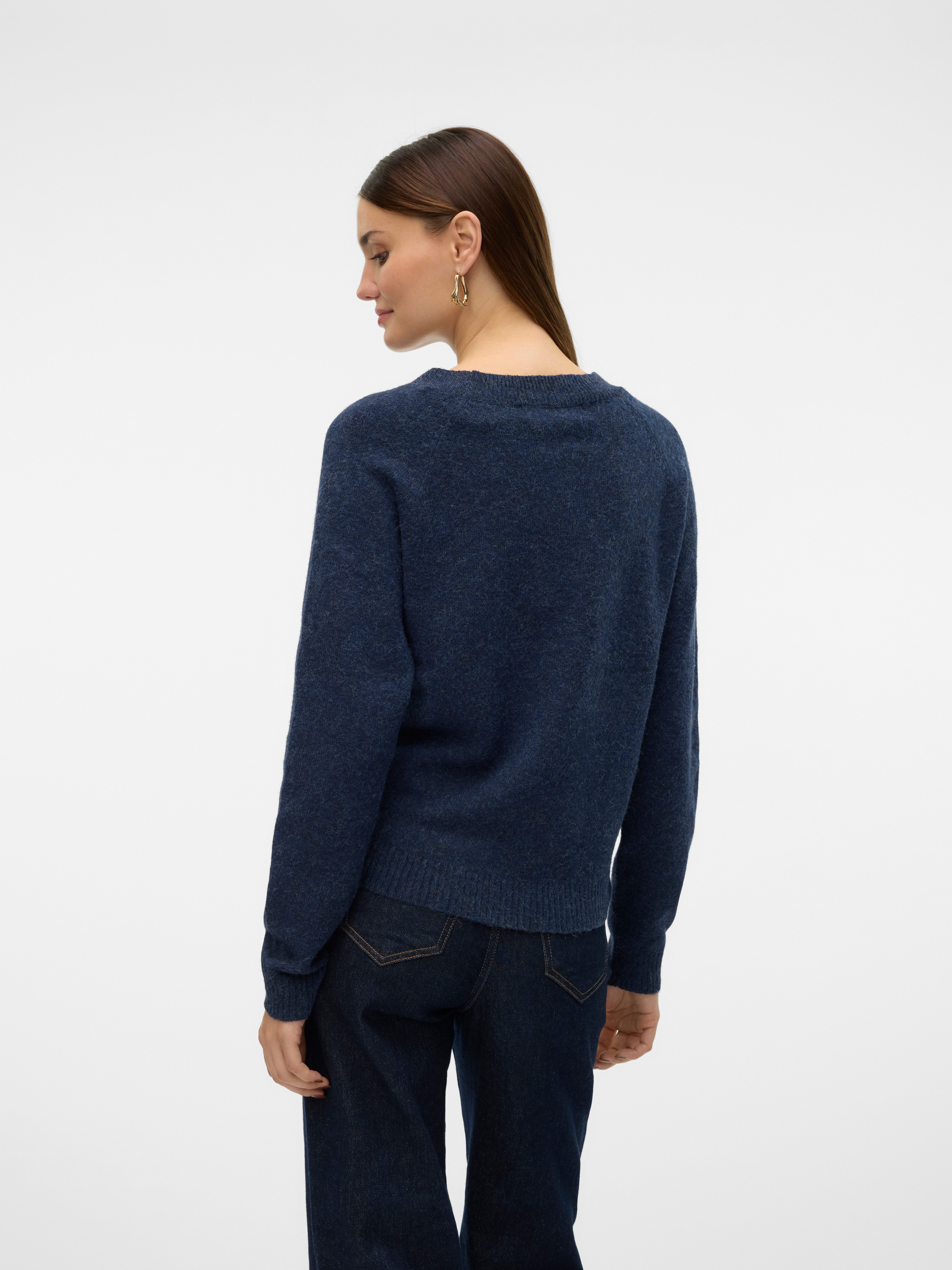 Vero Moda Rundhalspullover VMDOFFY LS O-NECK BLOUSE GA NOOS Materialmix, re günstig online kaufen