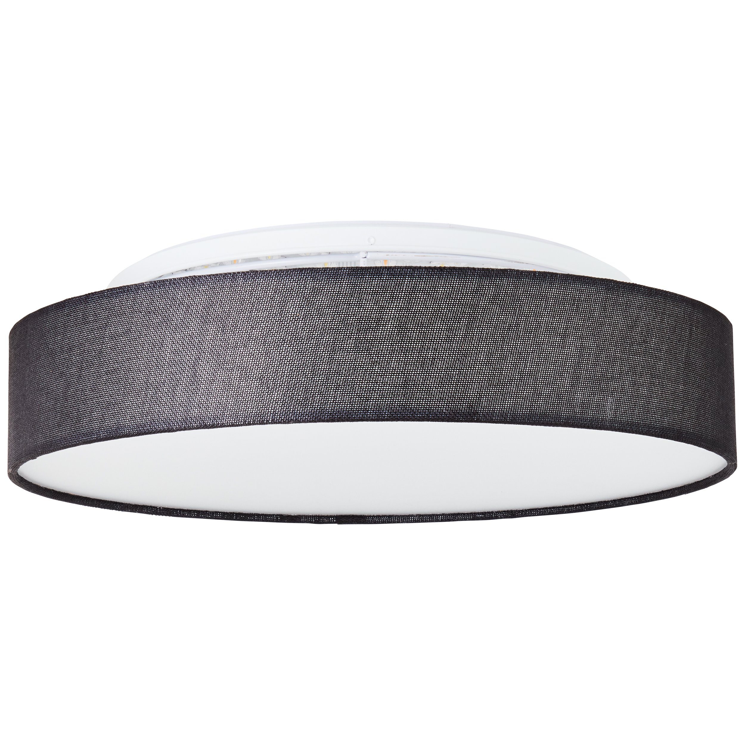 Deckenleuchte LED Wand- Deckenleuchte Penley schwarz/weiß, Brilliant und 47cm Metall/Textil/Ku Penley,