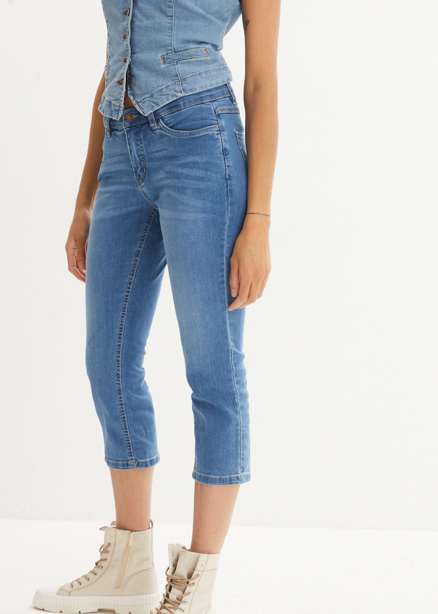 bonprix 7/8-Jeans Slim fit Passform, schmale Beinform, 7/8-Länge günstig online kaufen
