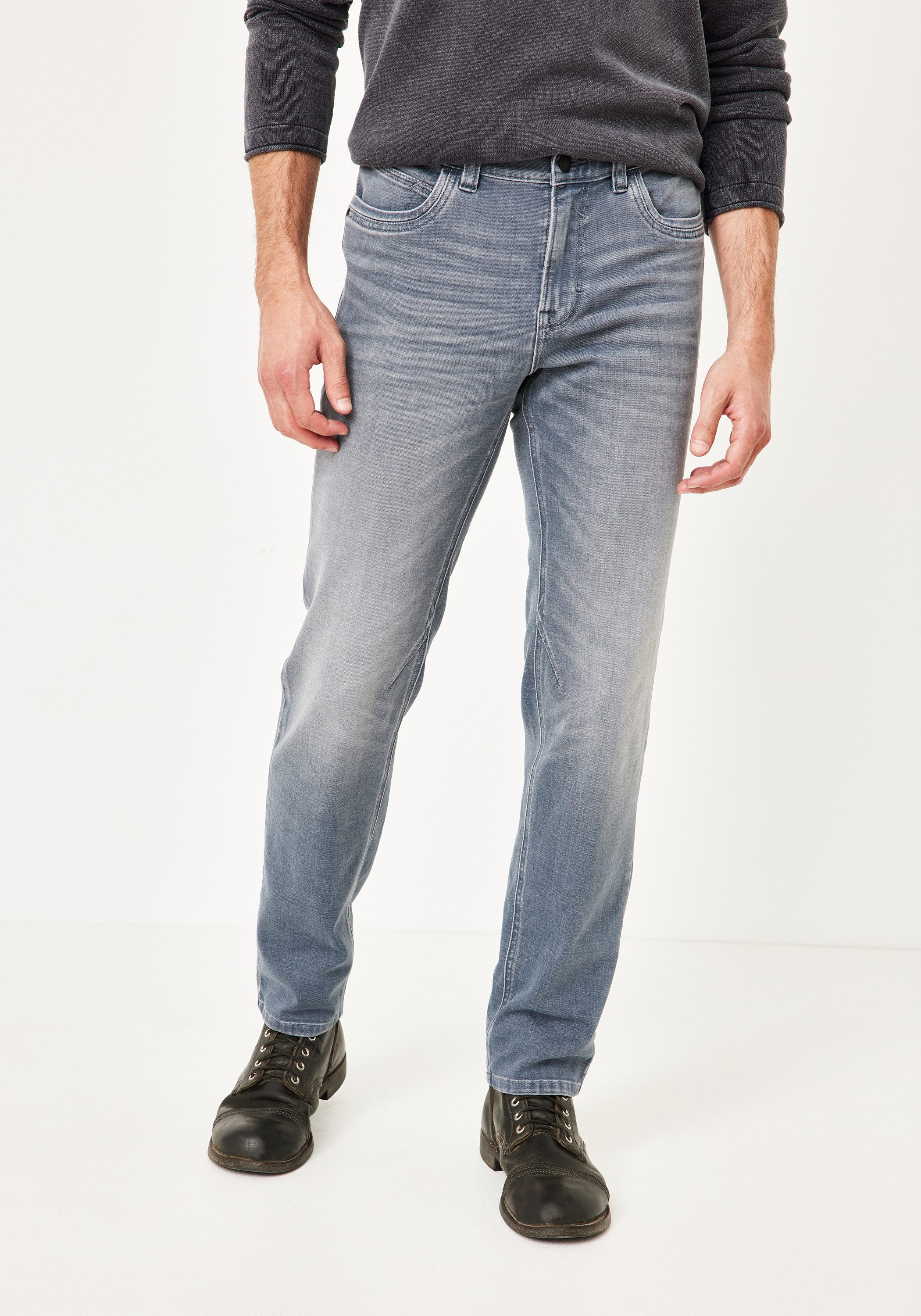 Paddock's Slim-fit-Jeans PIPE Graue Slim Fit Jeans mit Stretch günstig online kaufen