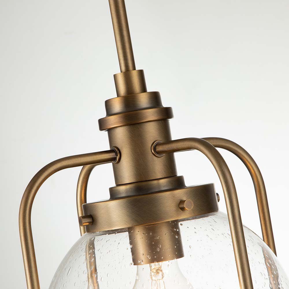 Elstead LIGHTING Hängeleuchte, Leuchtmittel nicht inklusive, Pendelleuchte Hängelampe Esszimmerlampe Deckenlampe Messing Stahl Glas