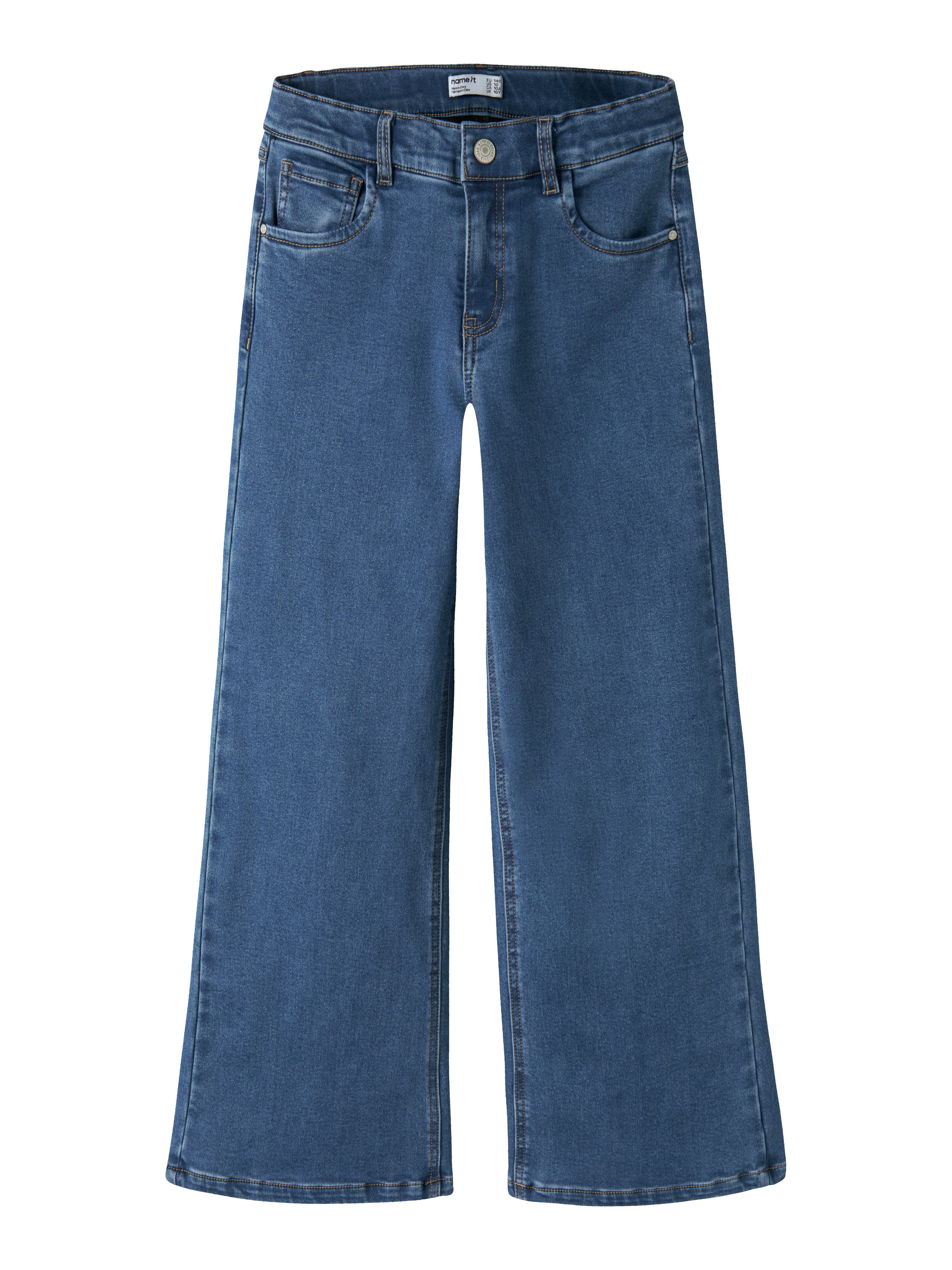 Name It Weite Jeans NKFSALLI XWIDE FLEECE JEANS 6009-AN Baumwollmischung, wide fit