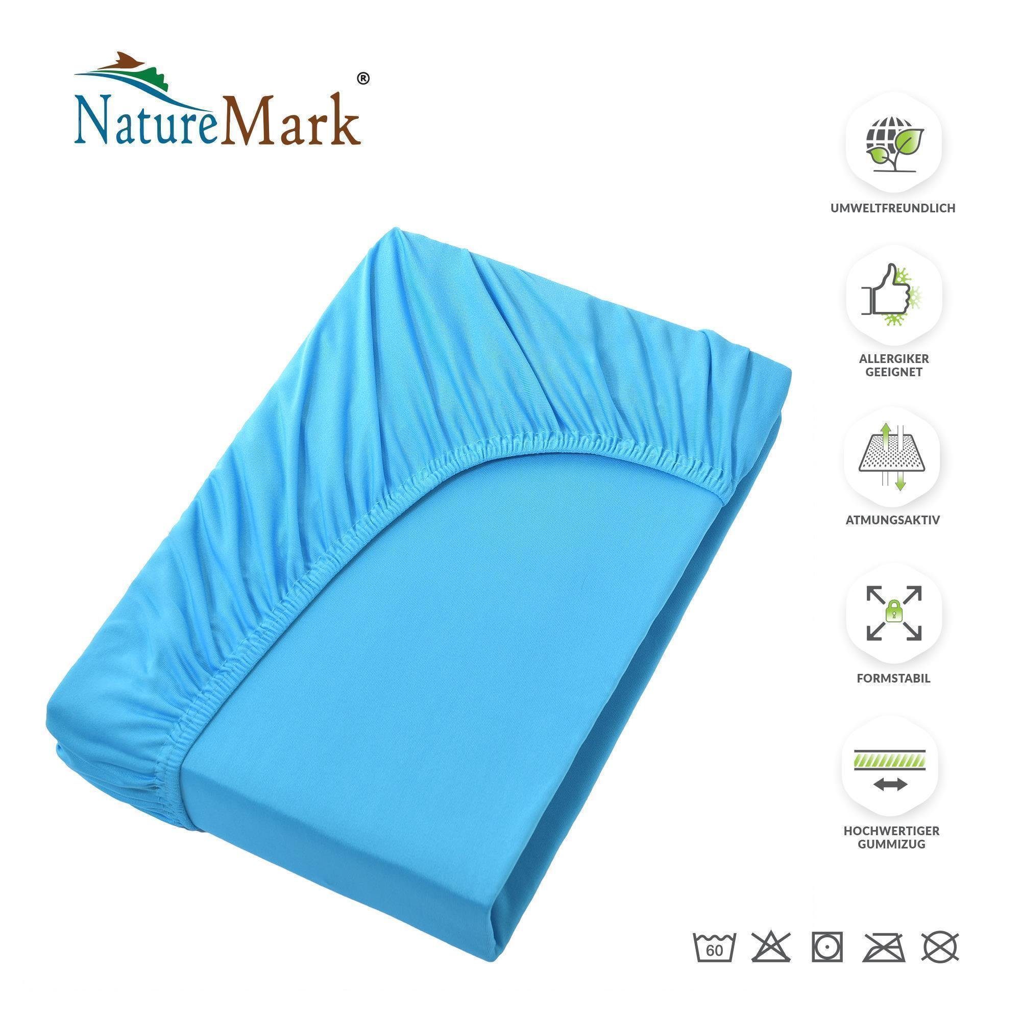 NatureMark Spannbettlaken Microfaser Spannbettlaken 200x220cm, Polyester, günstig online kaufen