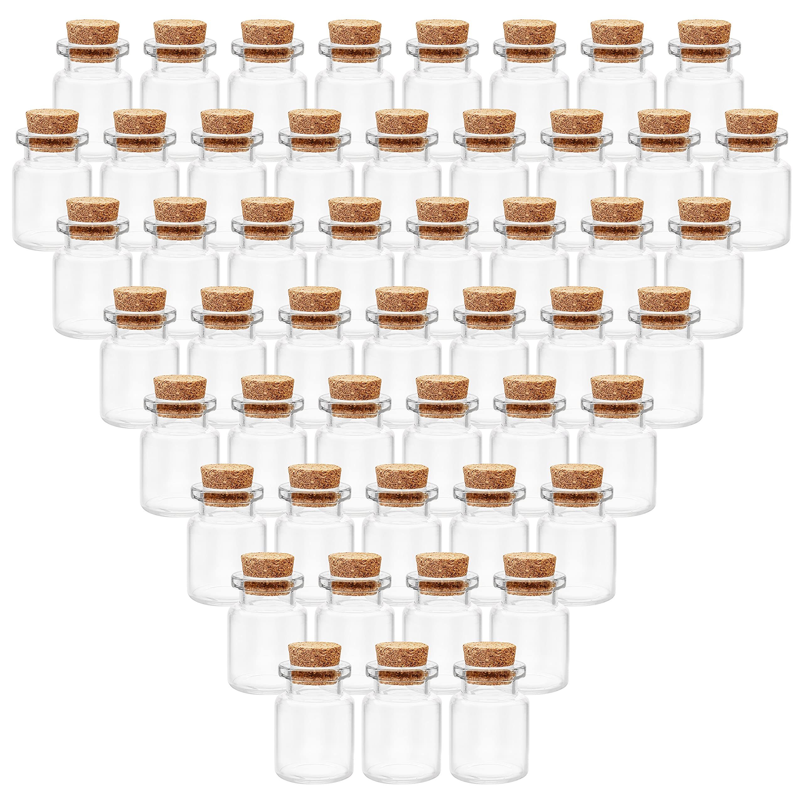 Organizer Glasflaschen mit Naturkorken - 100 Stück, 5ml