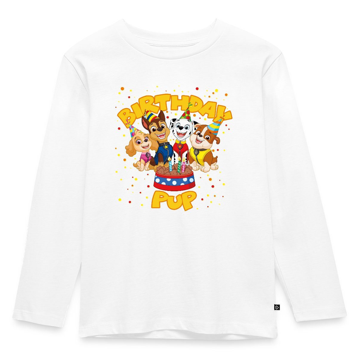 T-Shirt Paw Patrol 'Birthday Pup' Geburtstags-Design Kinder Premium Langarmshi