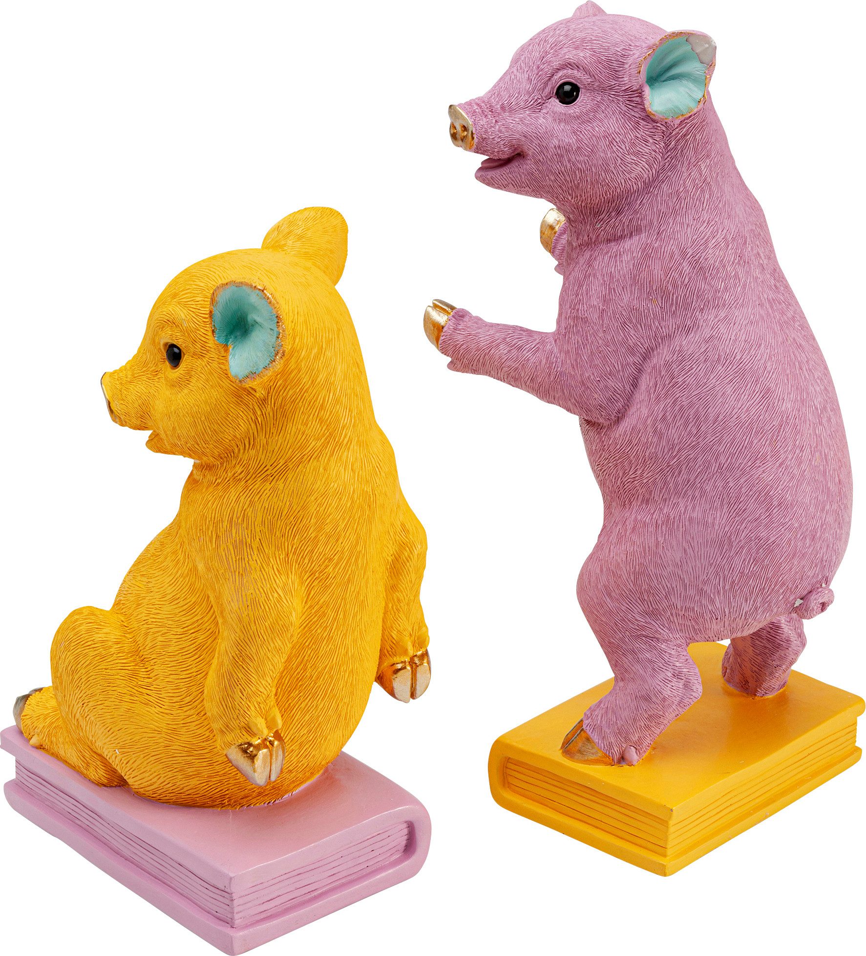 Kare Design Buchstütze Pig Party (Set, 2 St), aus Polyresin