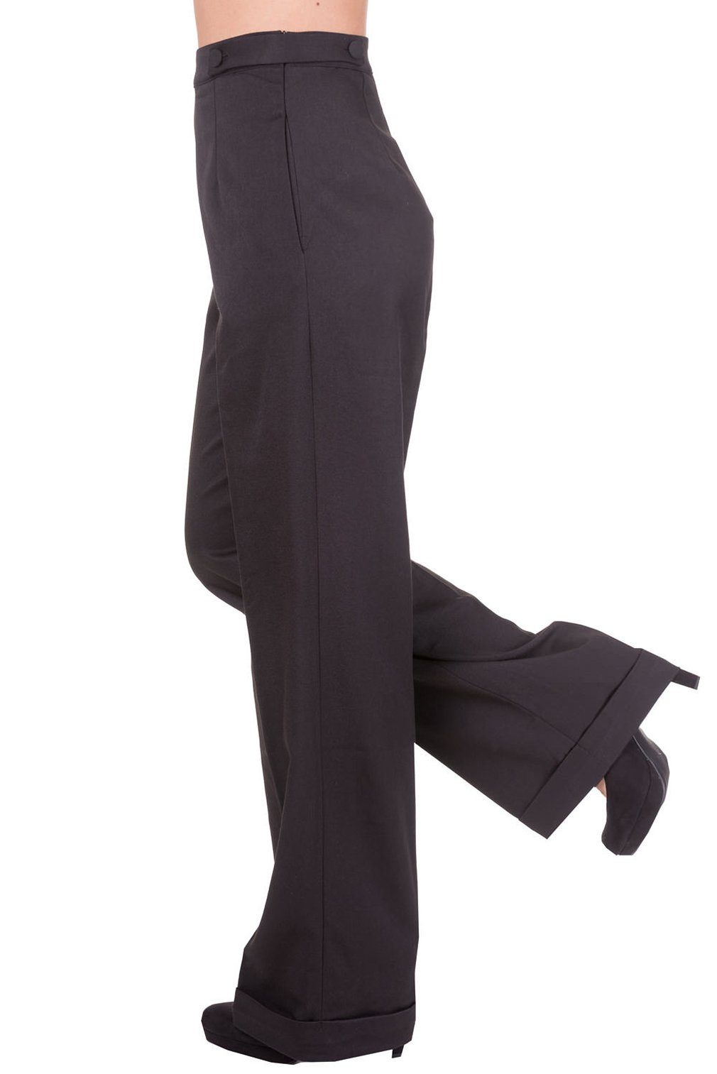 Banned Marlene-Hose Party On Schwarz Vintage Trousers 40er Jahre Stil günstig online kaufen