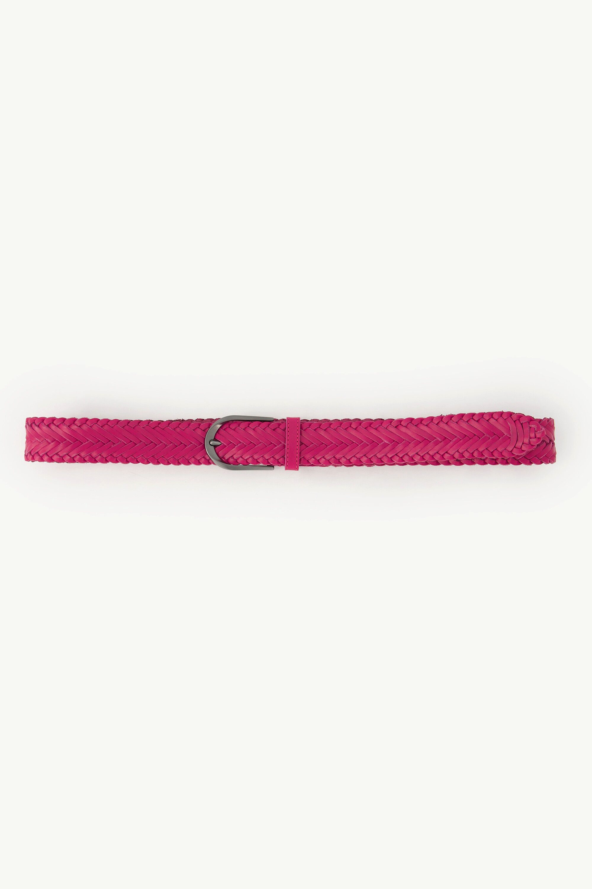 Ulla Popken Hüftgürtel Ledergürtel geflochten Metallic-Schließe günstig online kaufen