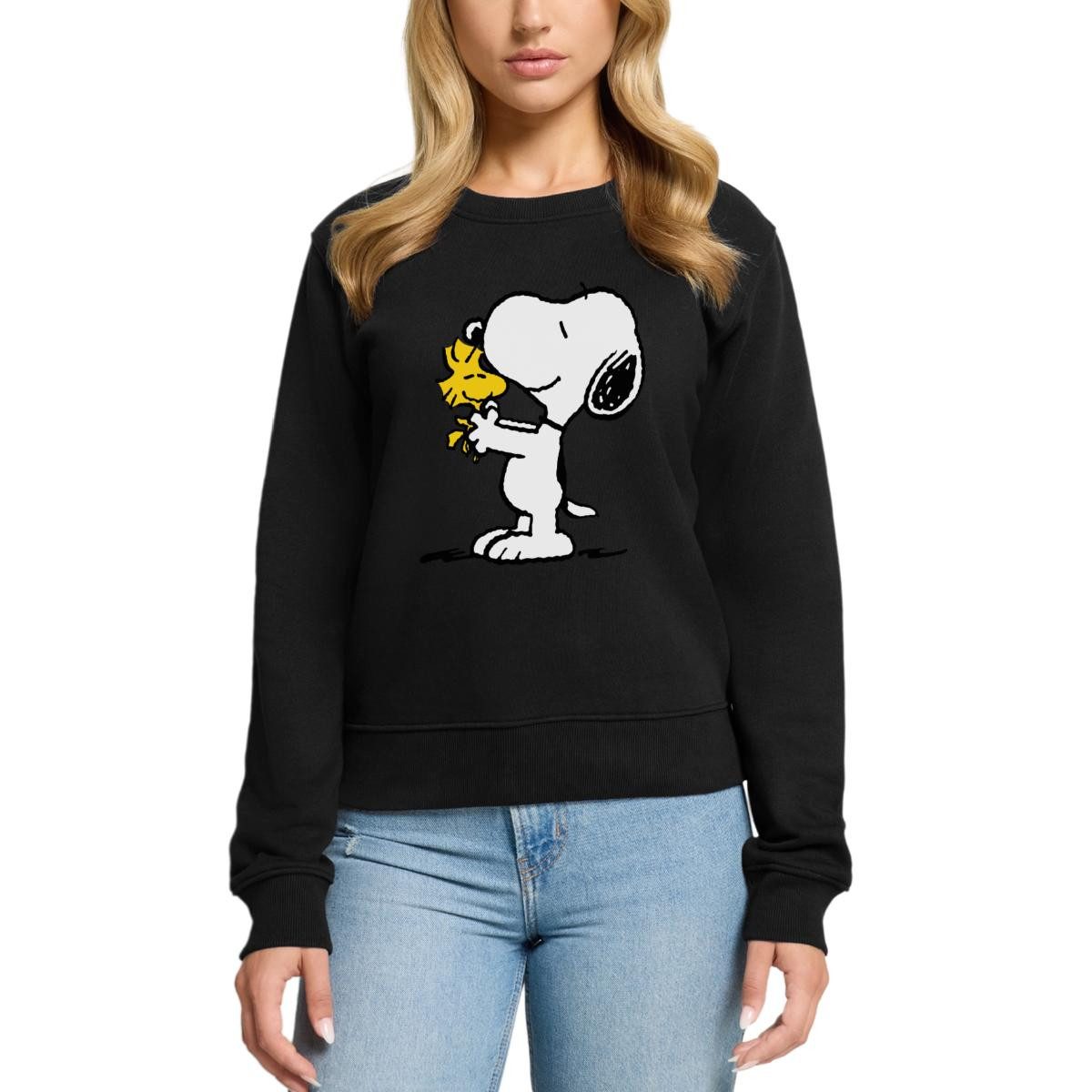 Spreadshirt Sweatshirt Peanuts Snoopy Und Woodstock Damen Premium Pullover (1-tlg)