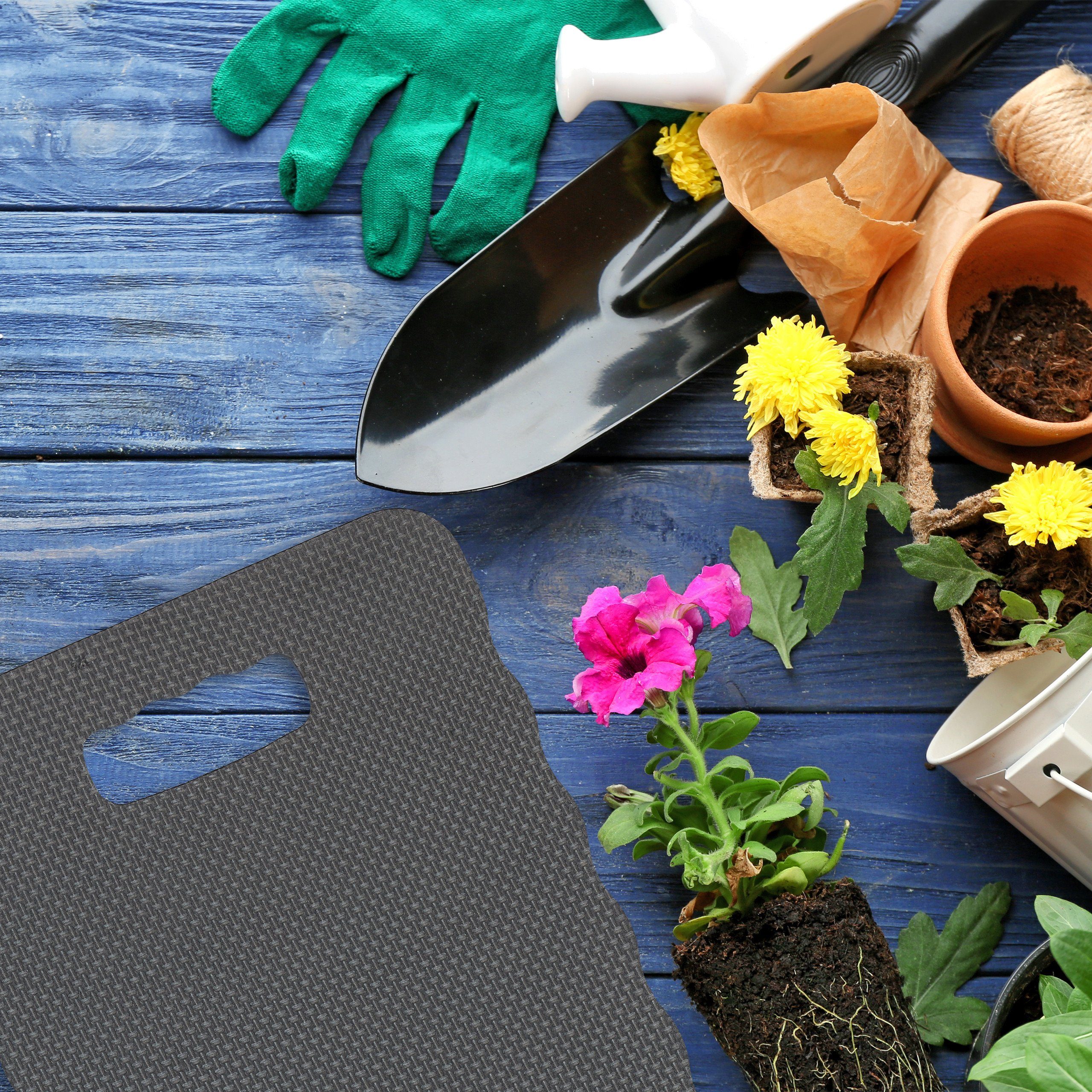 relaxdays Kniekissen 2er Set, schwarz