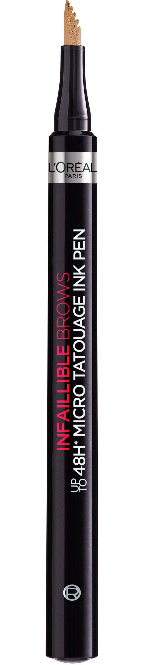 L'ORÉAL PARIS Augenbrauen-Stift INFAILLIBLE 48H MICRO TATOUAGE INK PEN, mit Dreizack-Spitze