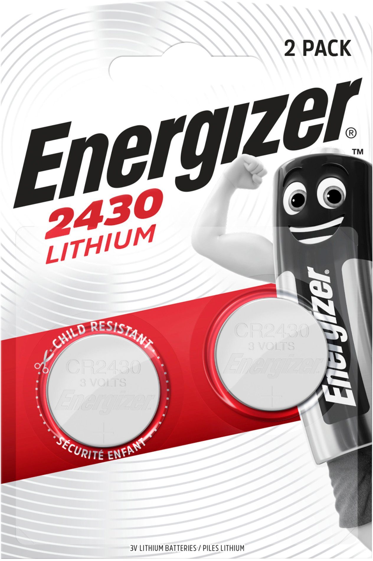 Energizer V) (3 Stück Lithium Batterie, 2 CR-Typ 2430