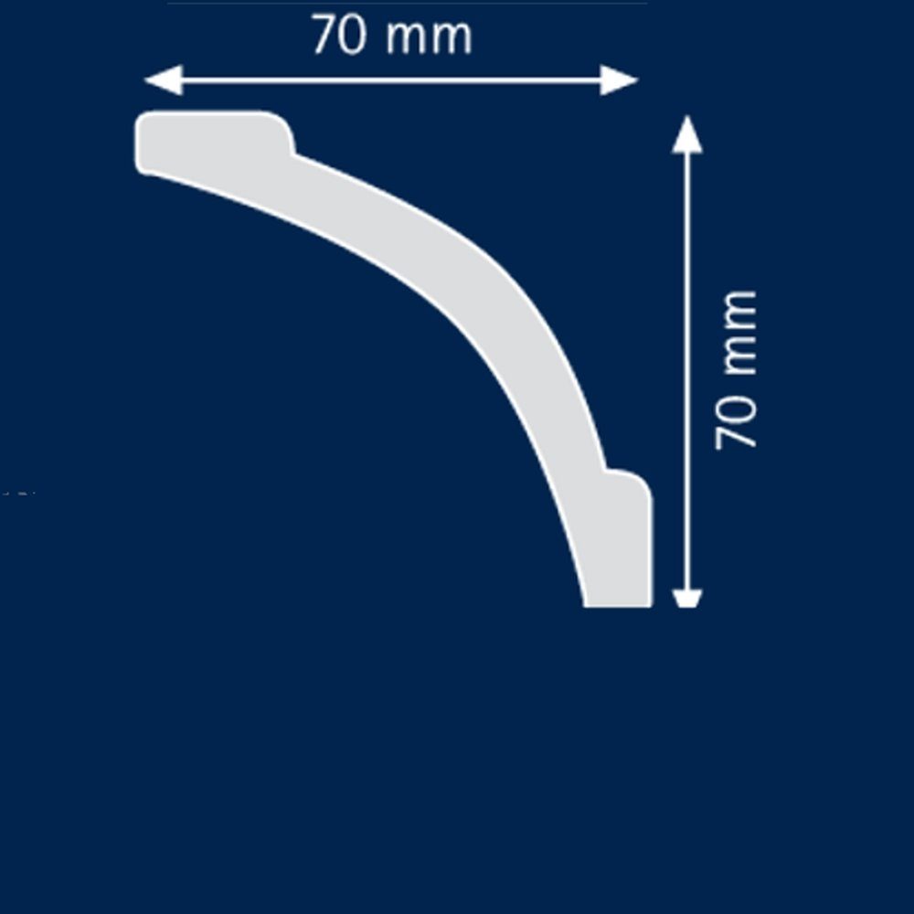 PROVISTON Stuckleiste Polystyrol, 70 x 70 günstig online kaufen