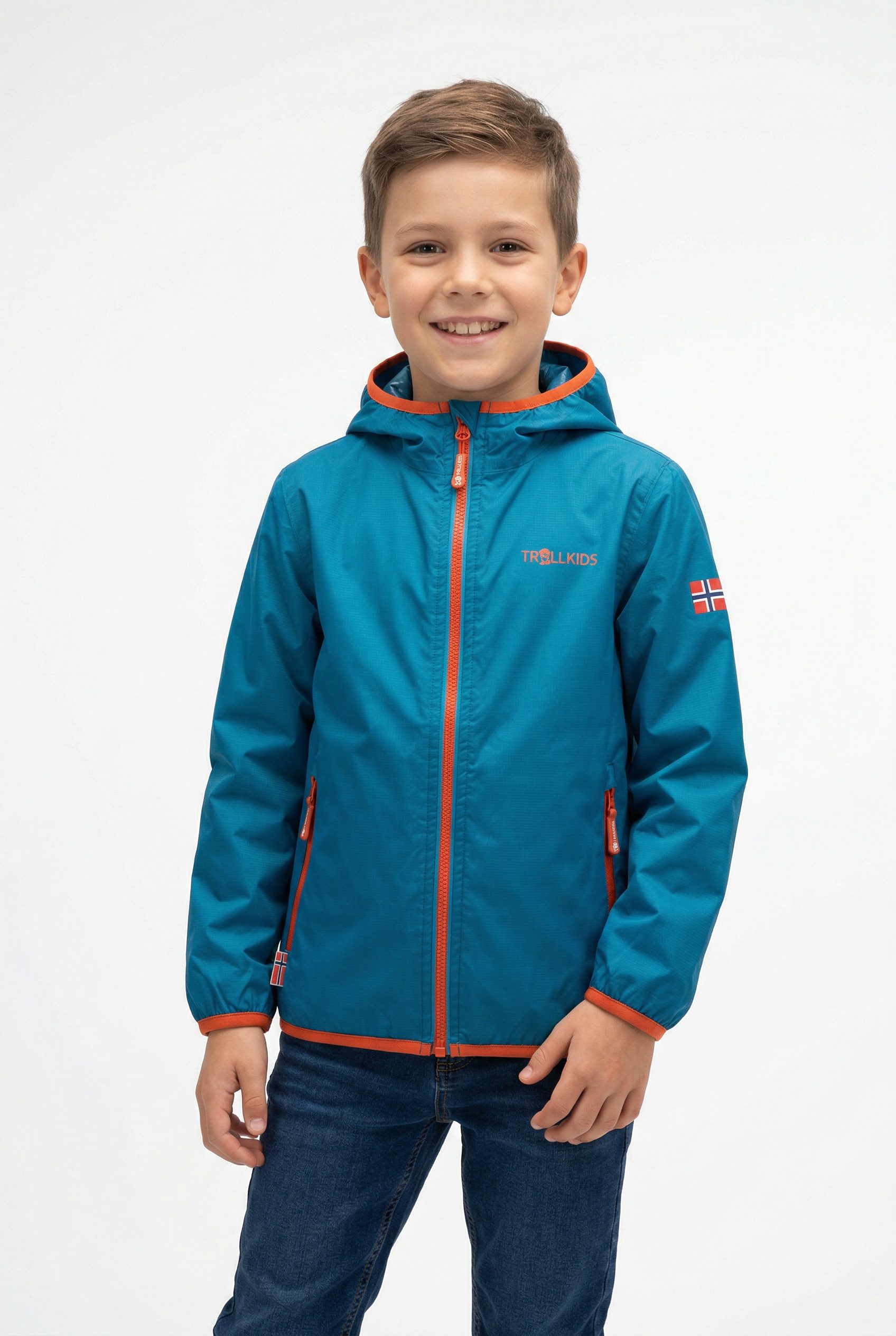 TROLLKIDS Regenjacke Kids Trolltunga Jacket wasserdicht, winddicht, mit Kapuze, aus Polyamid