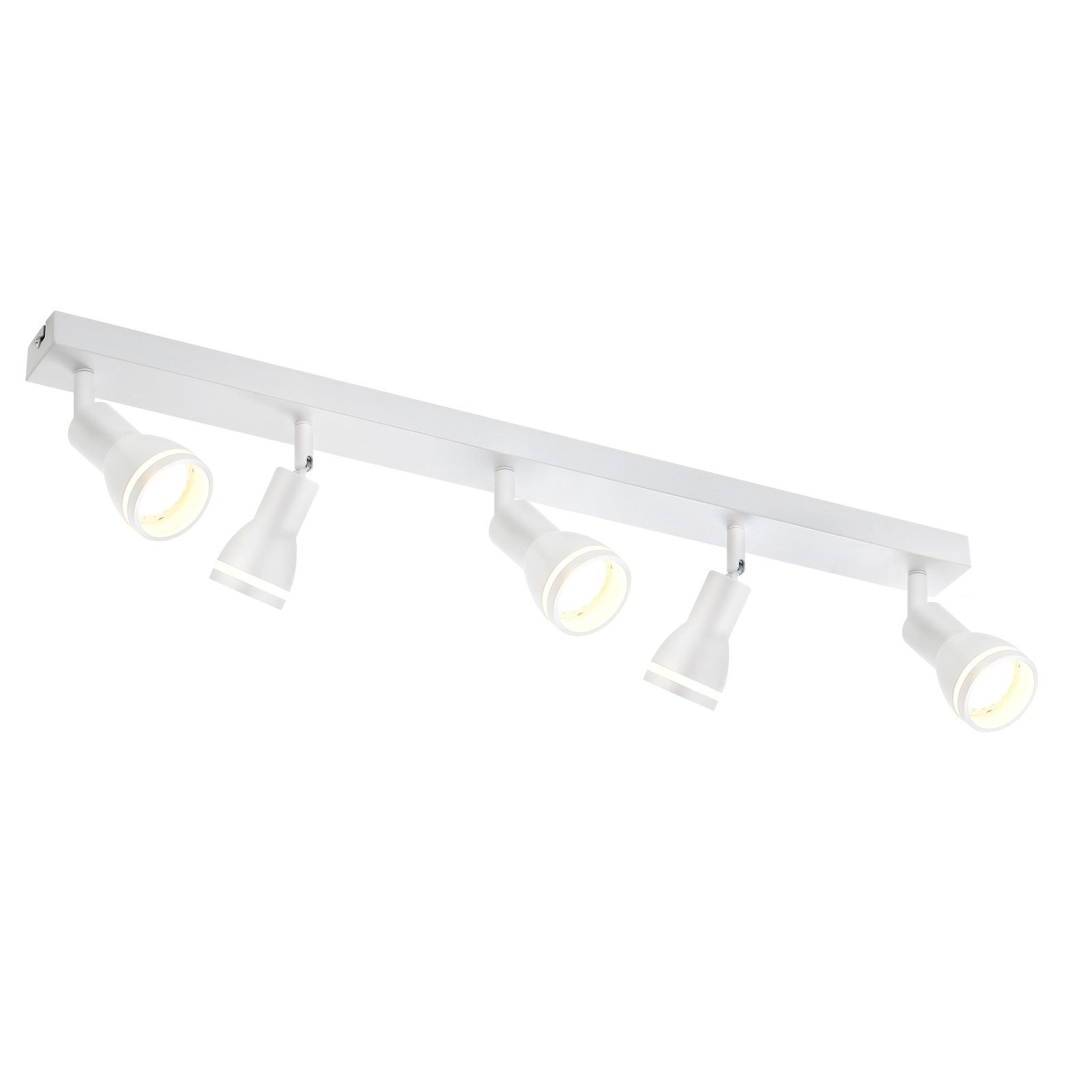 ZMH Deckenstrahler 5-Flammig Deckenlampe Einstellbar Metall für Esszimmer Wohnzimmer, Hohe Flexibilität, ohne Leuchtmittel