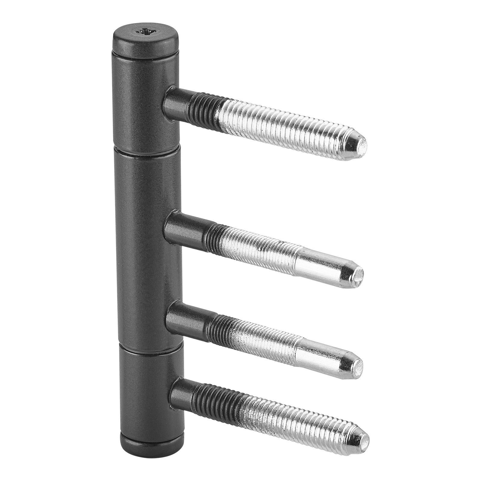 SO-TECH® Türbeschlag Türband OLAV Ø 15 mm schwarz pulverbeschichtet DIN-konform, 3tlg mit 4 Gewindebolzen, Stahl, bis 60 kg Tragkraft, 1 Stück