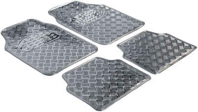 WALSER Universal-Fußmatten »Metallic Riffelblech look« (4 St), Kombi/PKW