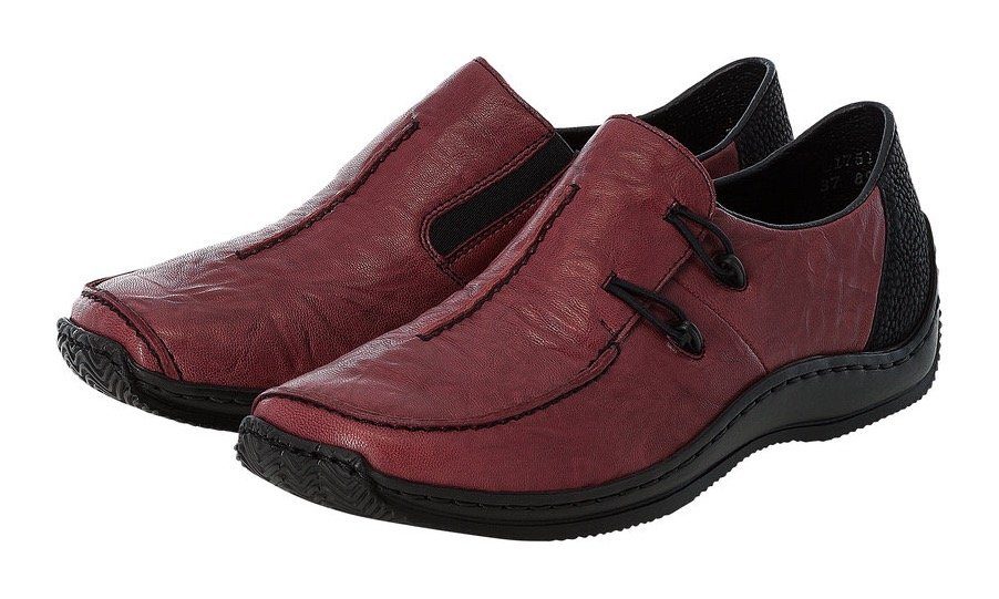 Rieker Slipper Freizeitschuh, Komfortschuh mit strukturiertem Obermaterial günstig online kaufen