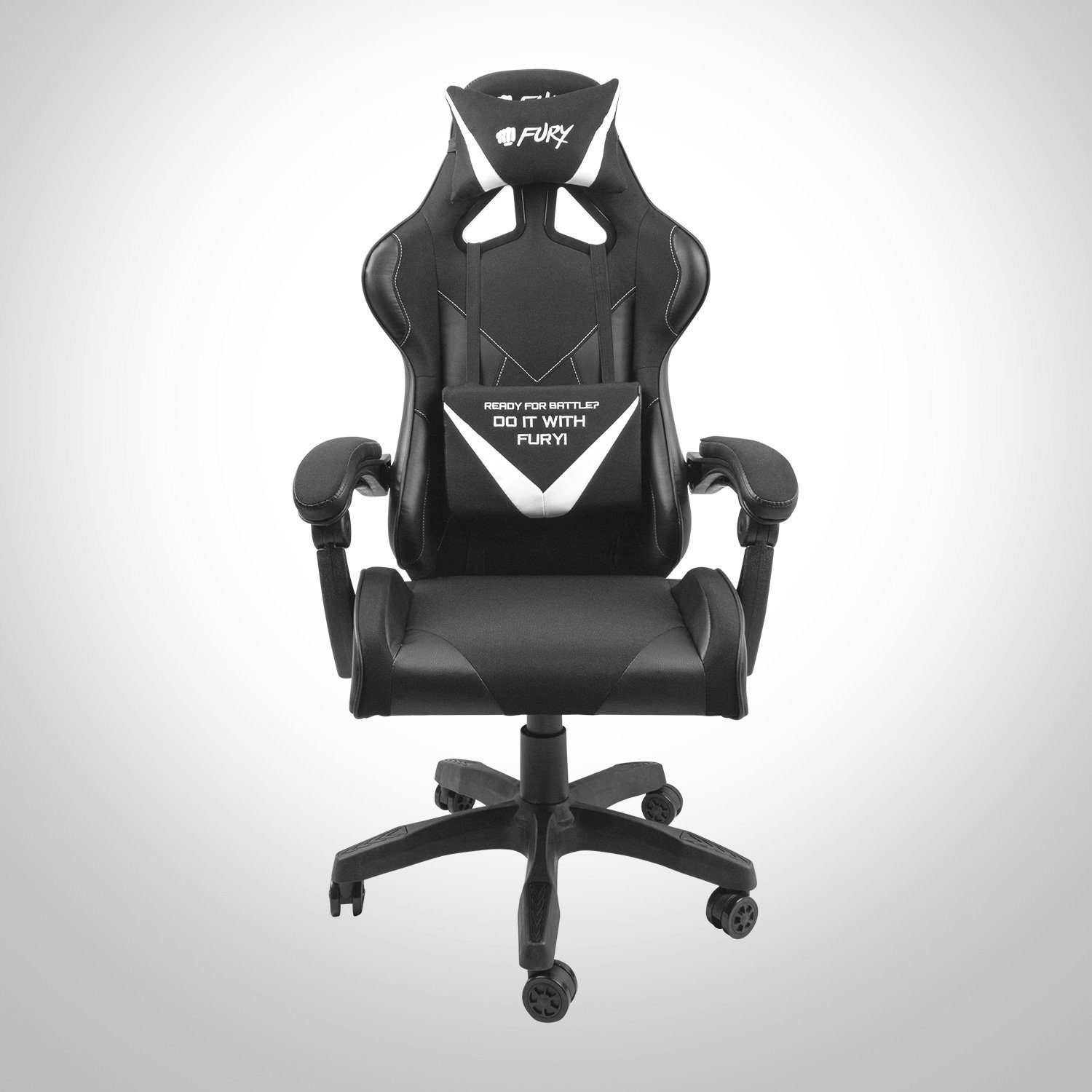 Memory PC Gaming Chair (FURY AVENGER), Gasdruckdämpfer, Kopfkissen, Lendenkissen