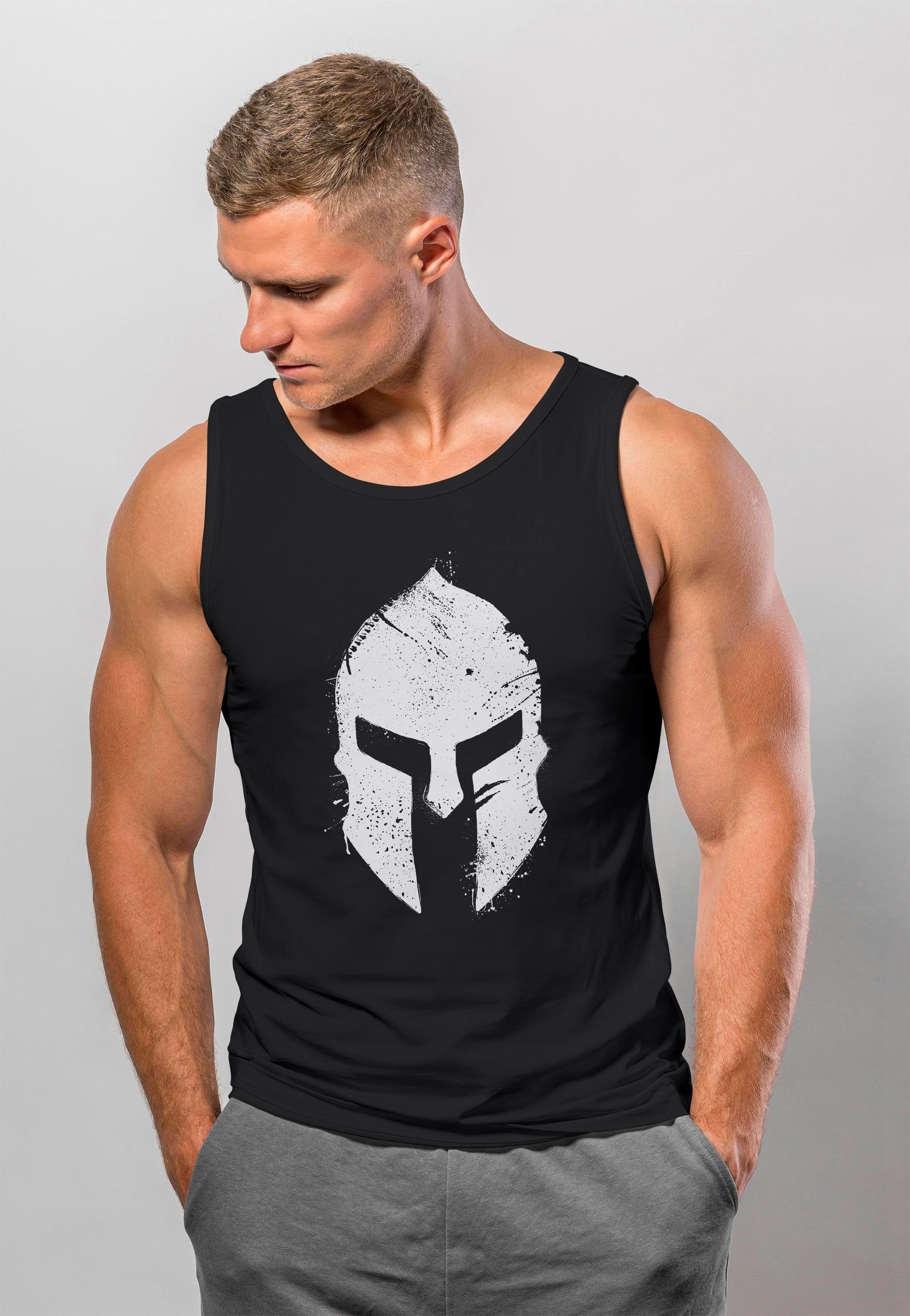 Neverless Tanktop Herren Tank-Top Print Sparta-Helm günstig online kaufen