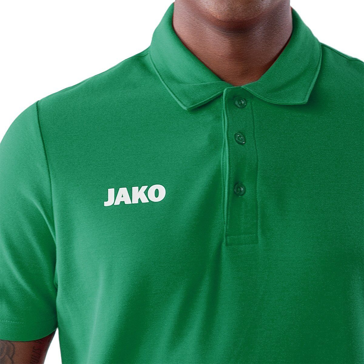 Jako Poloshirt Base (100% Baumwolle) grün Herren