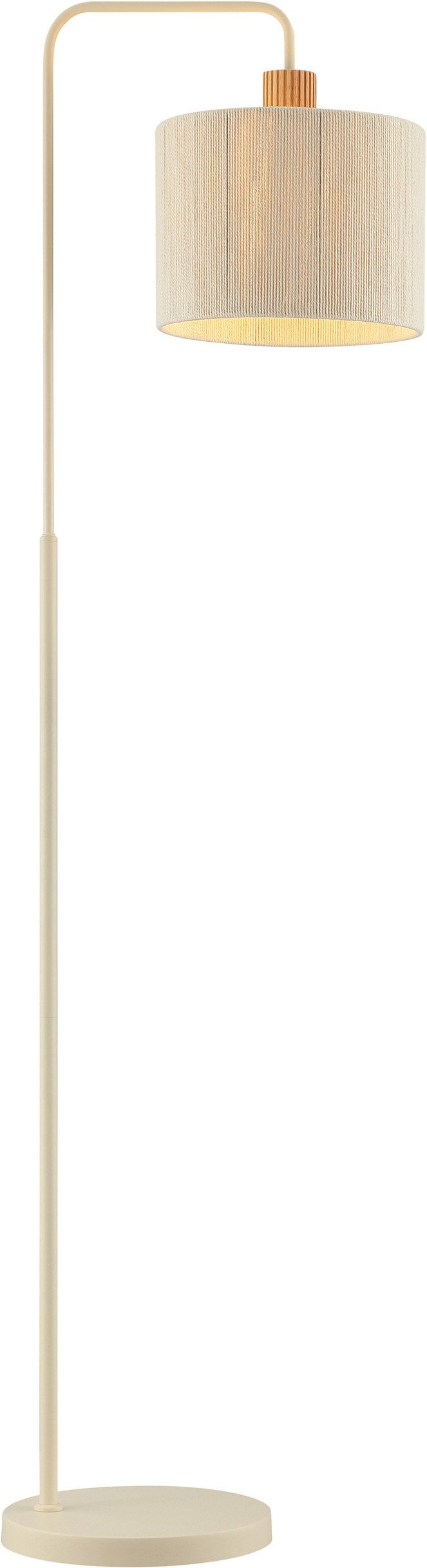 Brilliant Stehlampe Arlo, ohne Leuchtmittel, E27 Fassung, 160 x 44 x 28 cm, Holz/Textil/Metall, beige