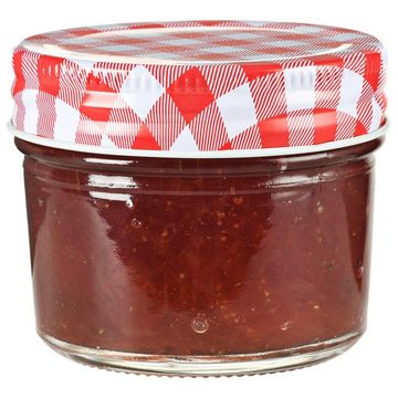 vidaXL Einmachglas Marmeladengläser mit Weißen/Roten Deckeln 24 Stk.