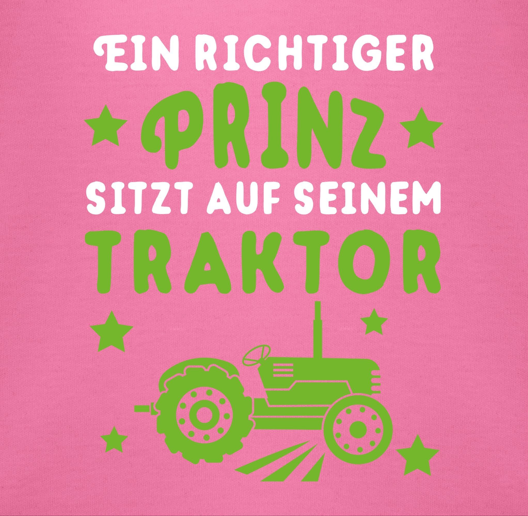 auf Shirtracer sitzt seinem Lätzchen Pink Traktor 2 Traktor, Prinz Ein richtiger