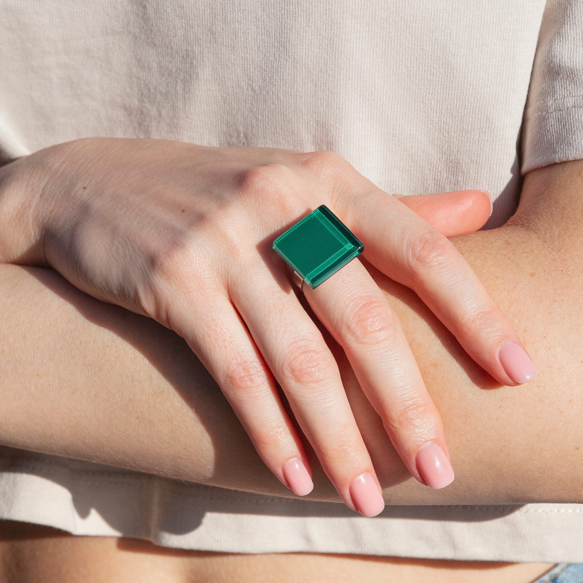 ALEXASCHA Fingerring Statement Ring mit Stein 20mm • größenverstellbar günstig online kaufen