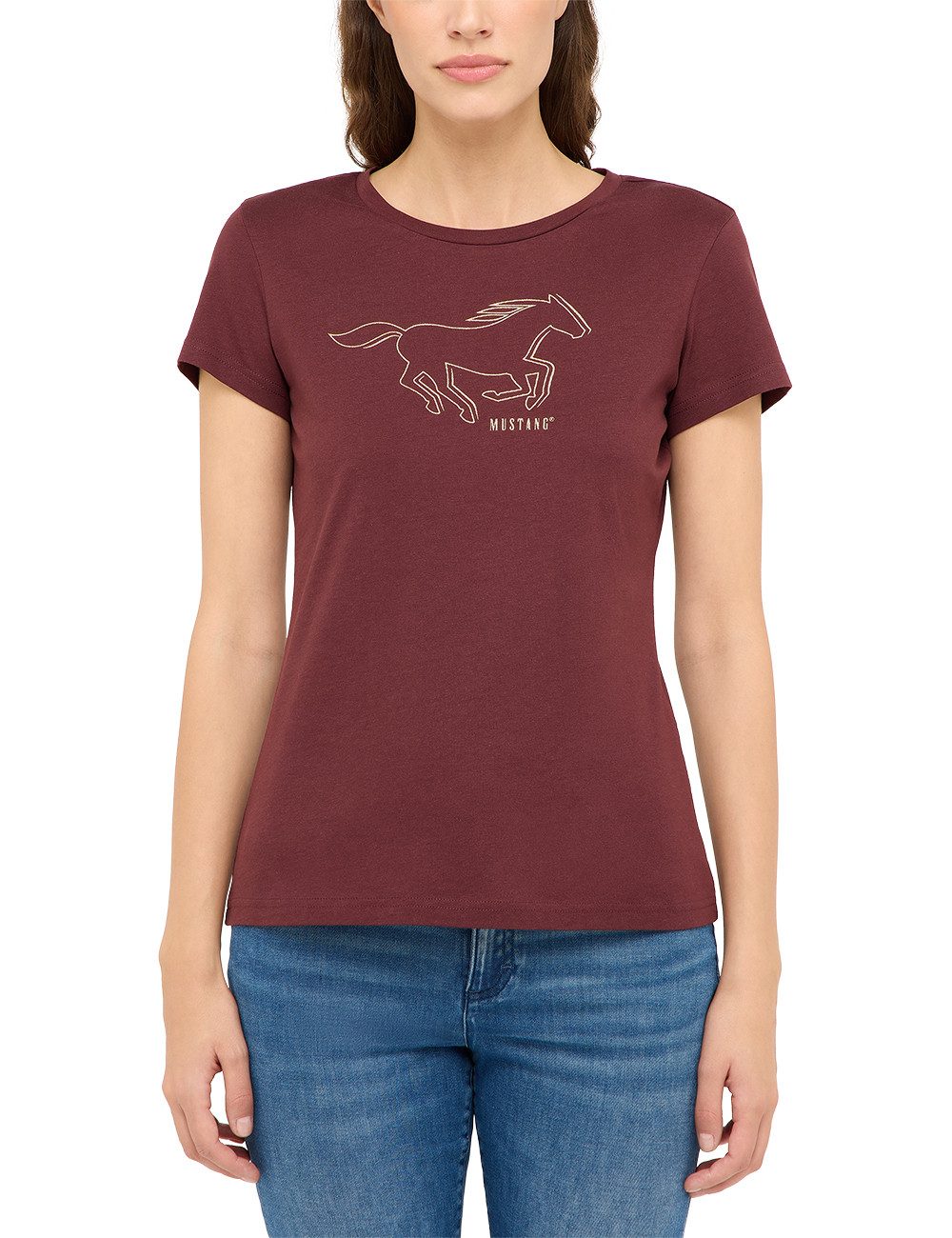 MUSTANG Kurzarmshirt Damen Style Loa günstig online kaufen