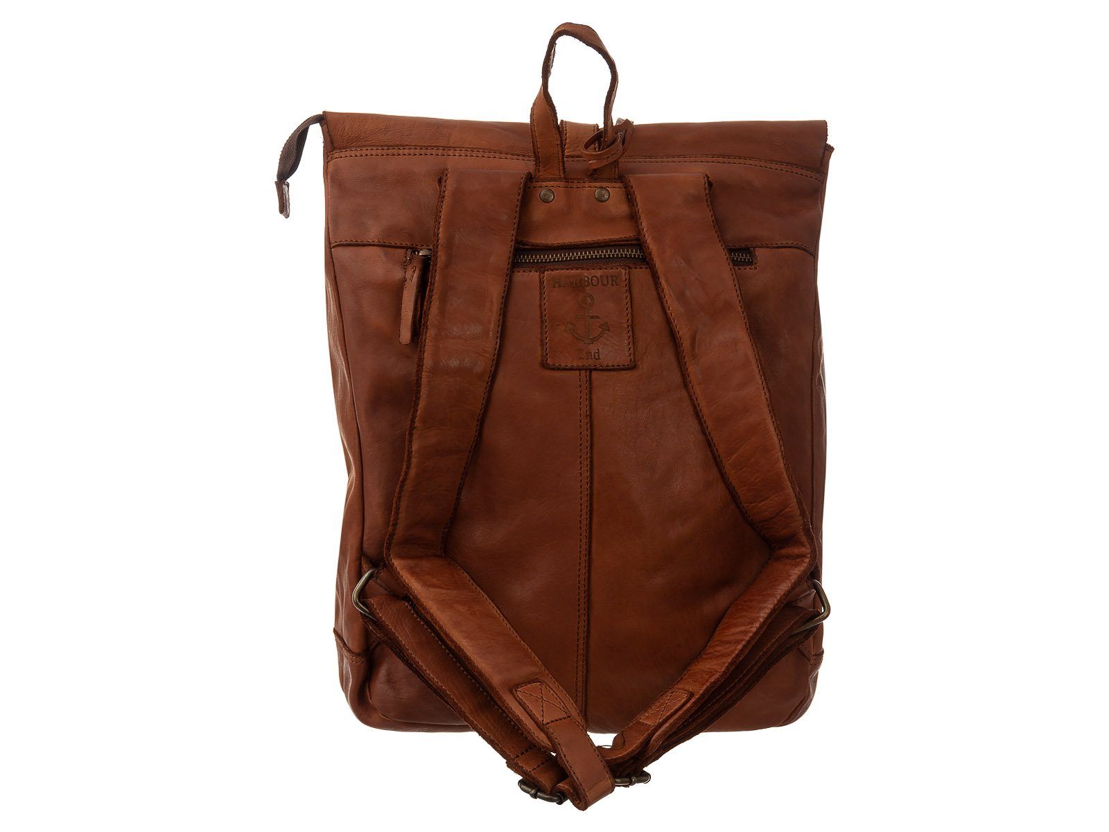 Daypack 2nd Cognac Casual Cool Eagle HARBOUR Rucksack, Ankeranhänger Backpack-Style