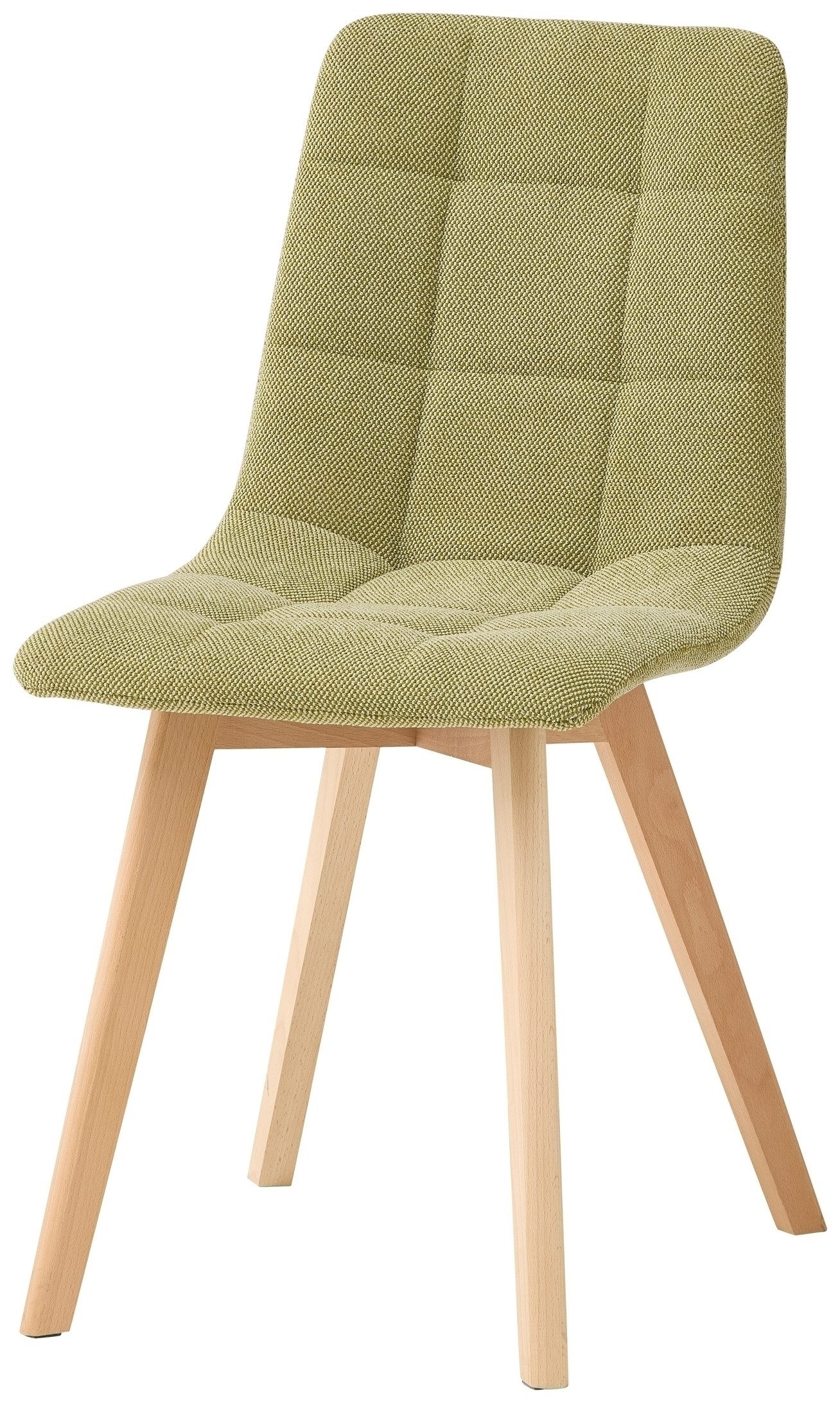 PREISBRECHER 4-Fußstuhl Belana (2er Set), (2er Set) in grün, Buche - 55x89x46 (BxHxT)