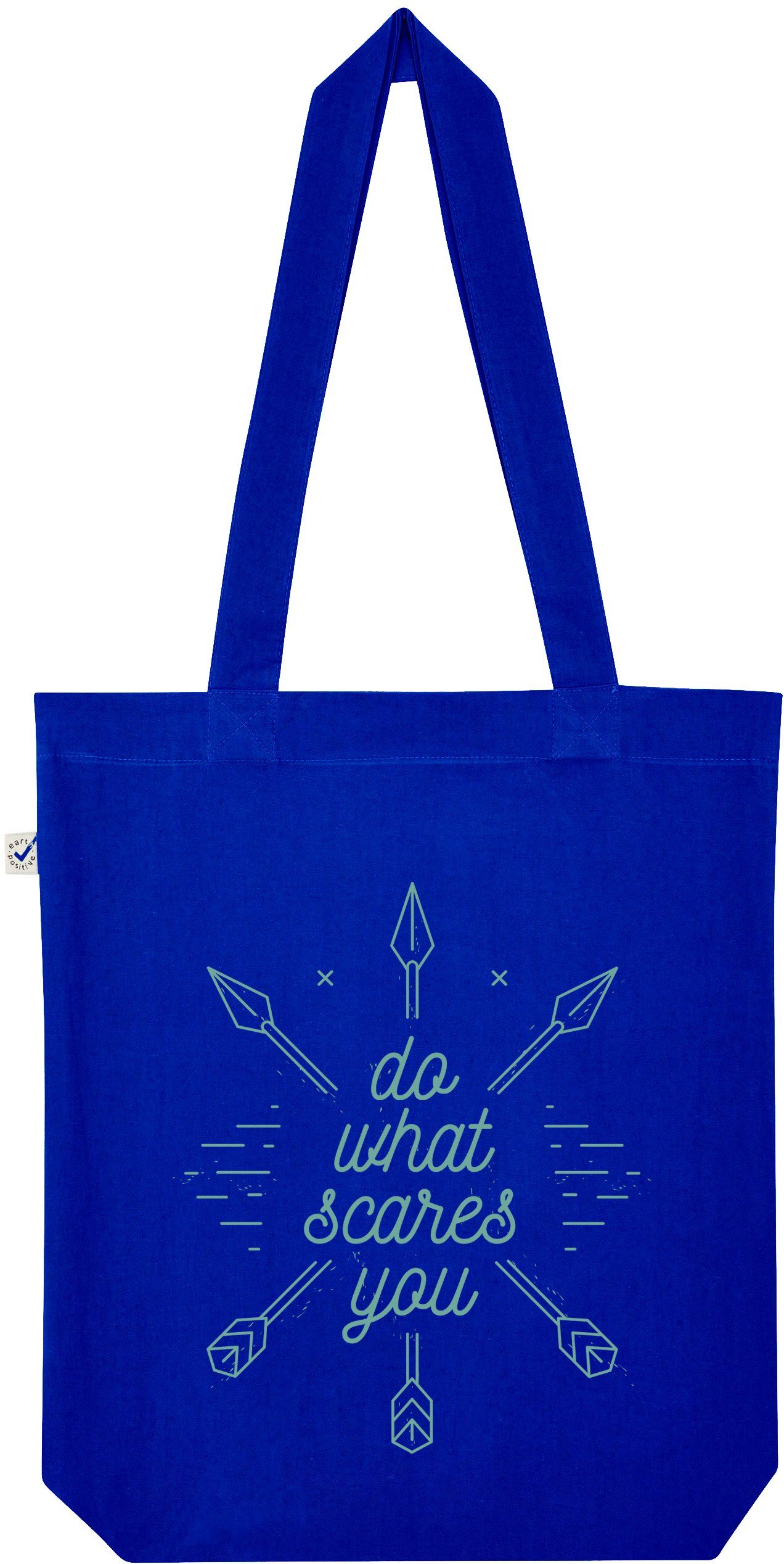 Tragetasche "Do What Scares You" Jutebeutel Tasche Lange Henkel