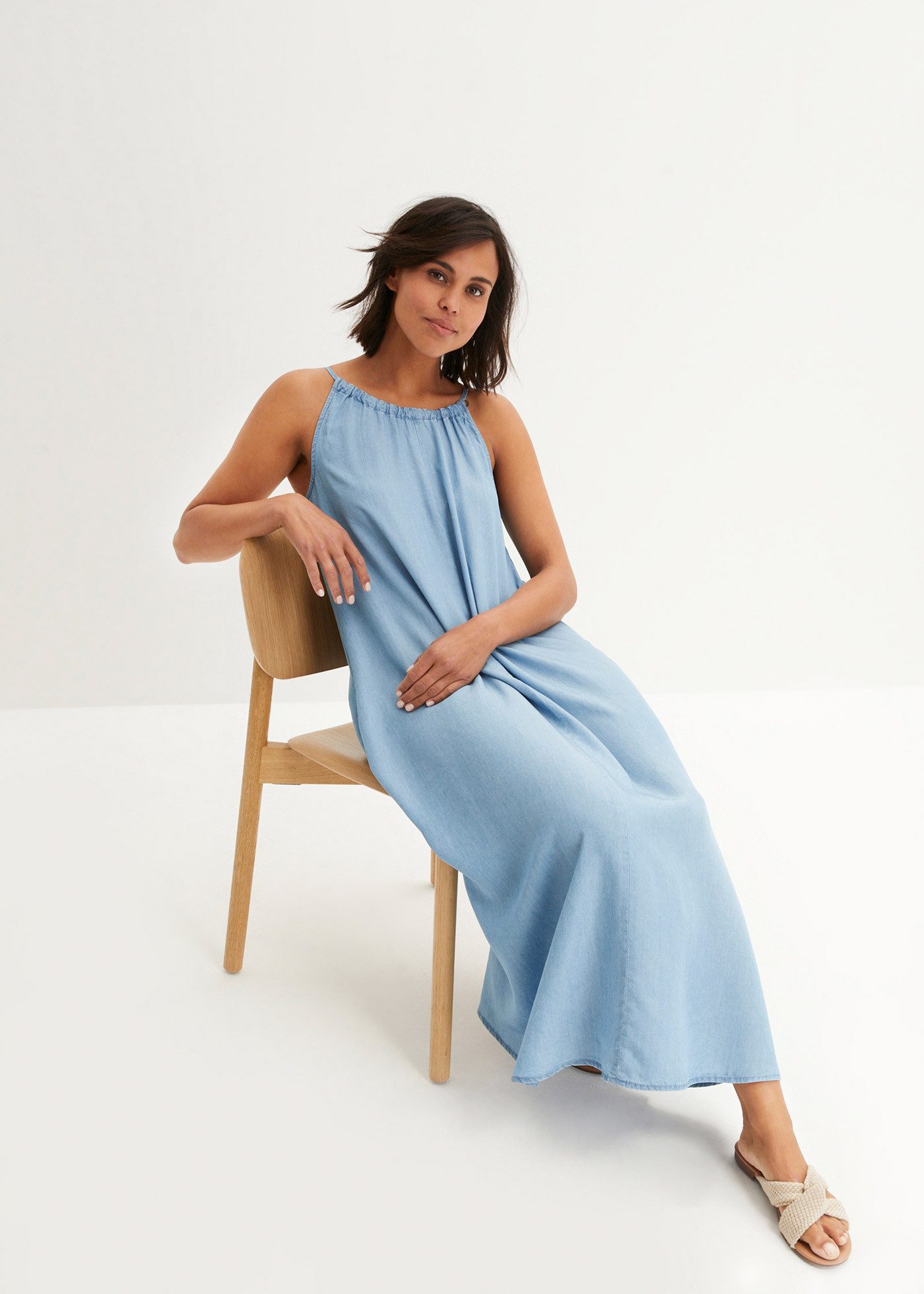 bonprix Jeanskleid für lässigen Look, aus Lyocell (TENCEL), in A-Linie