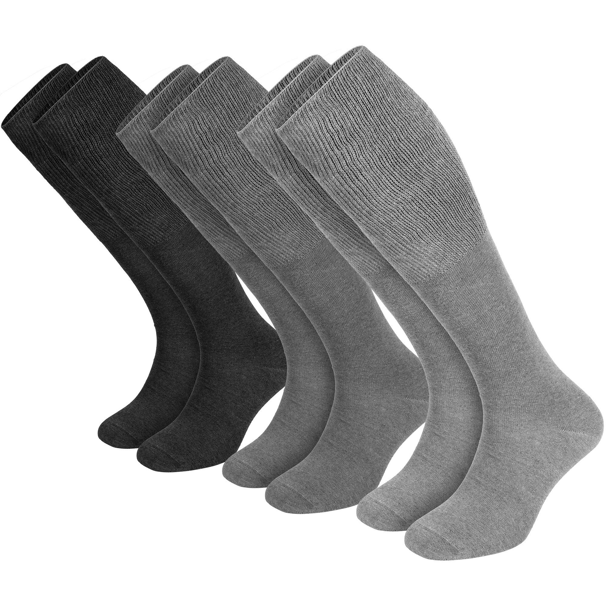 Socken 3 Paar Damen & Herren Diabetiker Kniestrümpfe