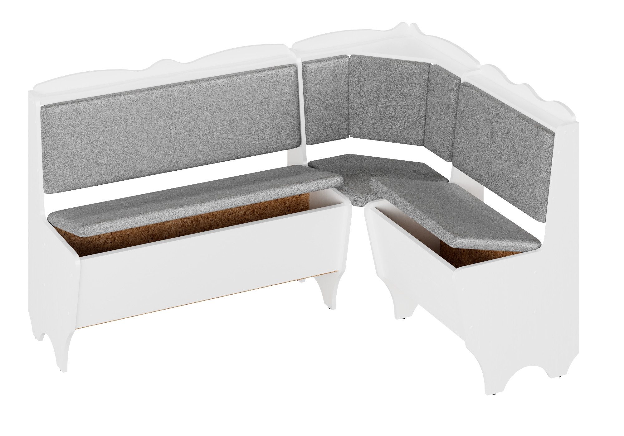 Rodnik Eckbank Rhodos, Truhenbank, Kunstleder