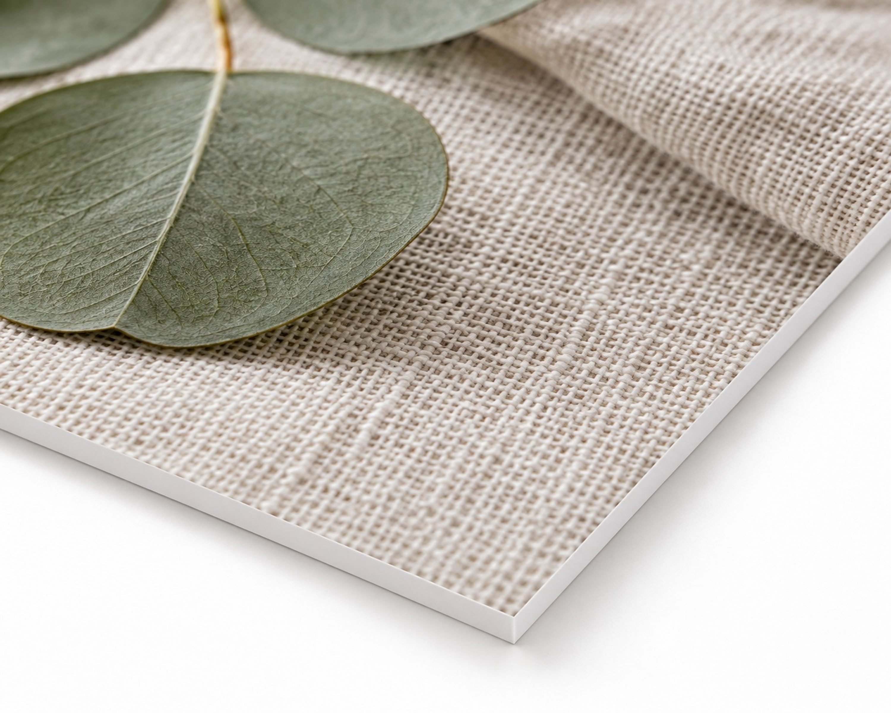 artissimo Mehrteilige Bilder Bilderset 3er-Set, Wandbilder-Set, Bilderwand, Wanddeko Japandi, Stillleben: Eukalyptus und Vasen in Beige und Grün – Bild 4 von 5