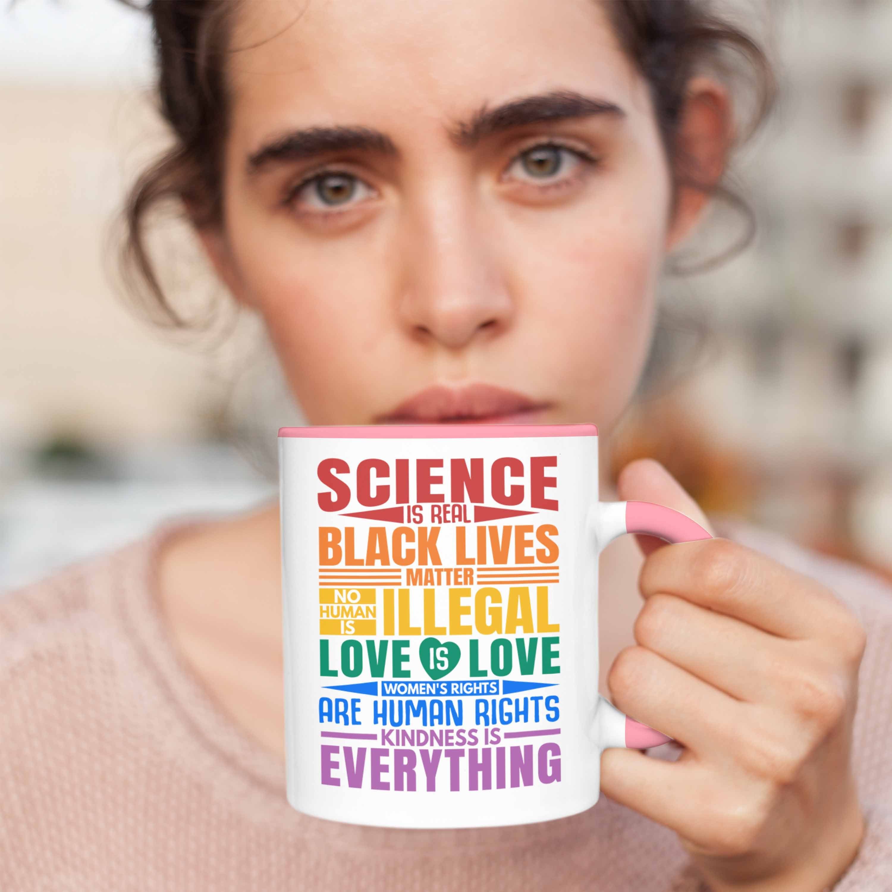 Black Regenbogen Is Geschenk Lustige Trendation Tasse Tasse Schwule Regenbogen - Real Transgender Trendation Science Lives LGBT für Grafik Rosa Lesben