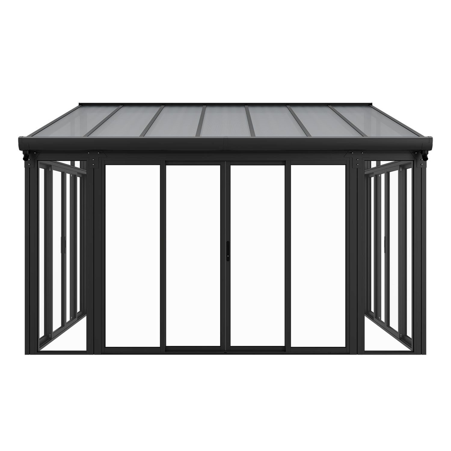 Juskys Wintergarten, Aluminium, verschließbar, inkl. Regenrinne, günstig online kaufen
