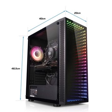 Kiebel Lights IV Gaming-PC (AMD Ryzen 5 AMD Ryzen 5 5500, RTX 3050, 16 GB RAM, 1500 GB SSD, Luftkühlung, ARGB-Beleuchtung)