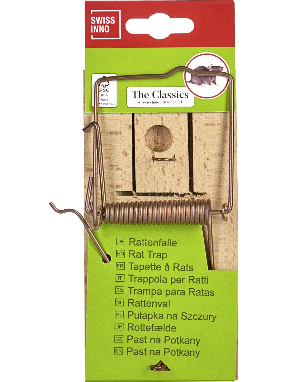 Lebendfalle Swissinno Classic Holz-Rattenfalle