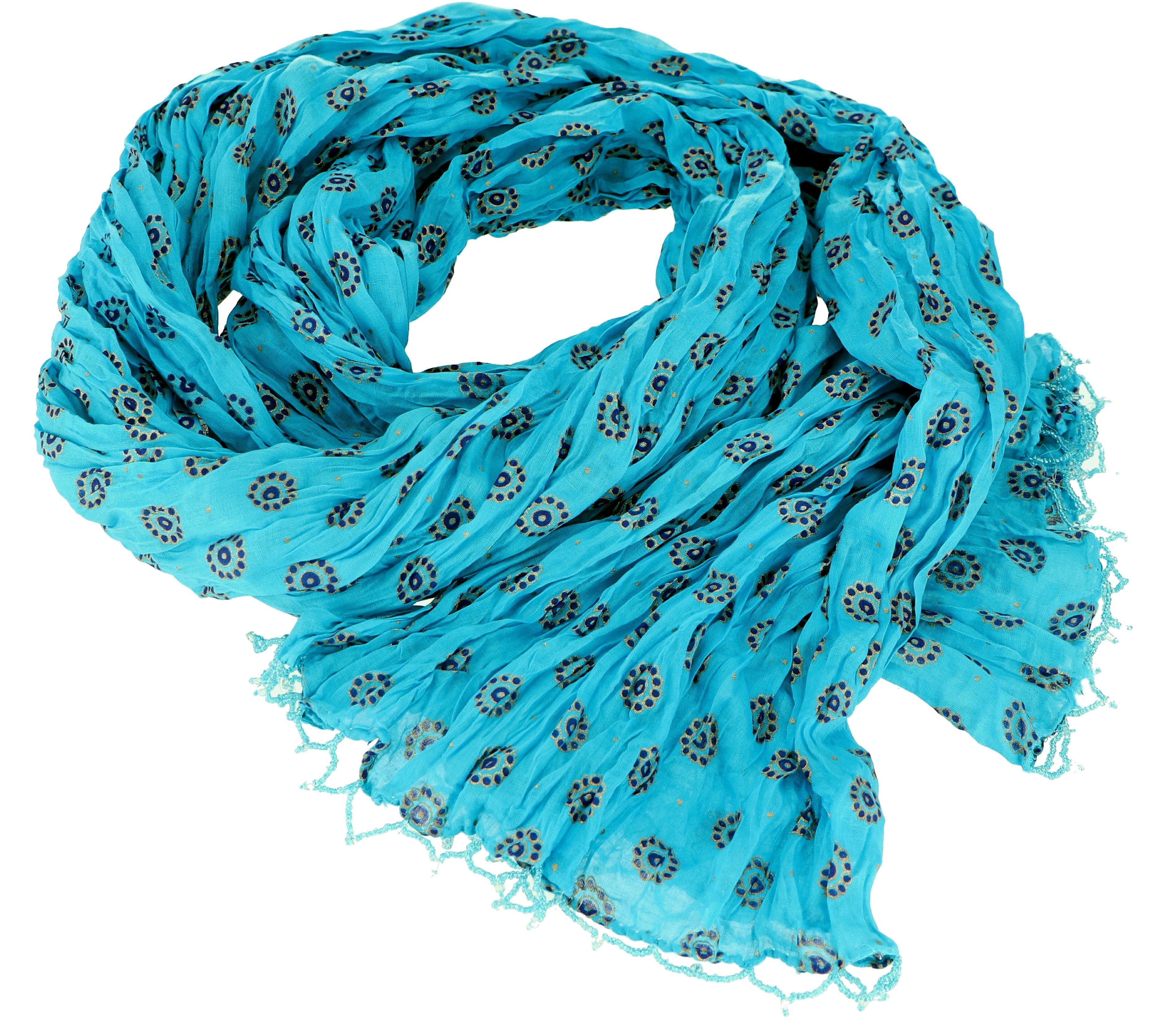 Guru-Shop Sarong Indisches Baumwolltuch, leichter Schal mit..