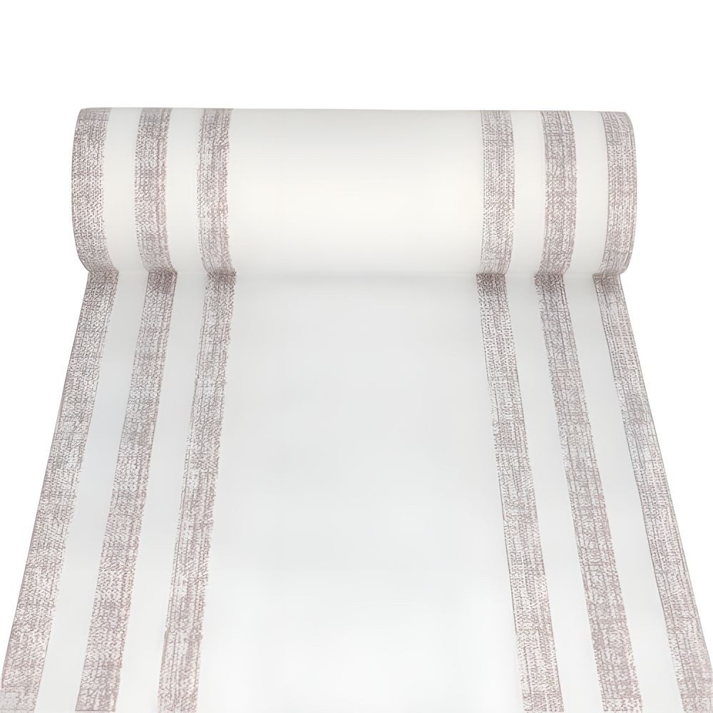 PAPSTAR Tischläufer 4x stoffähnlich PV-Tissue Mix ROYAL Collection 24m x 40cm mocca Lines