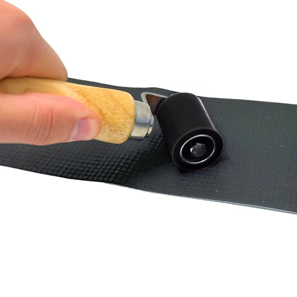 Hanse Syntec Systems Verlegeset Silikon-Kombi-Andrückrolle & Eckenroller PROFI, (1-tlg), Kombi-Andrückrolle & Eckenroller, Schwarz, Metall, Kugelgelagert