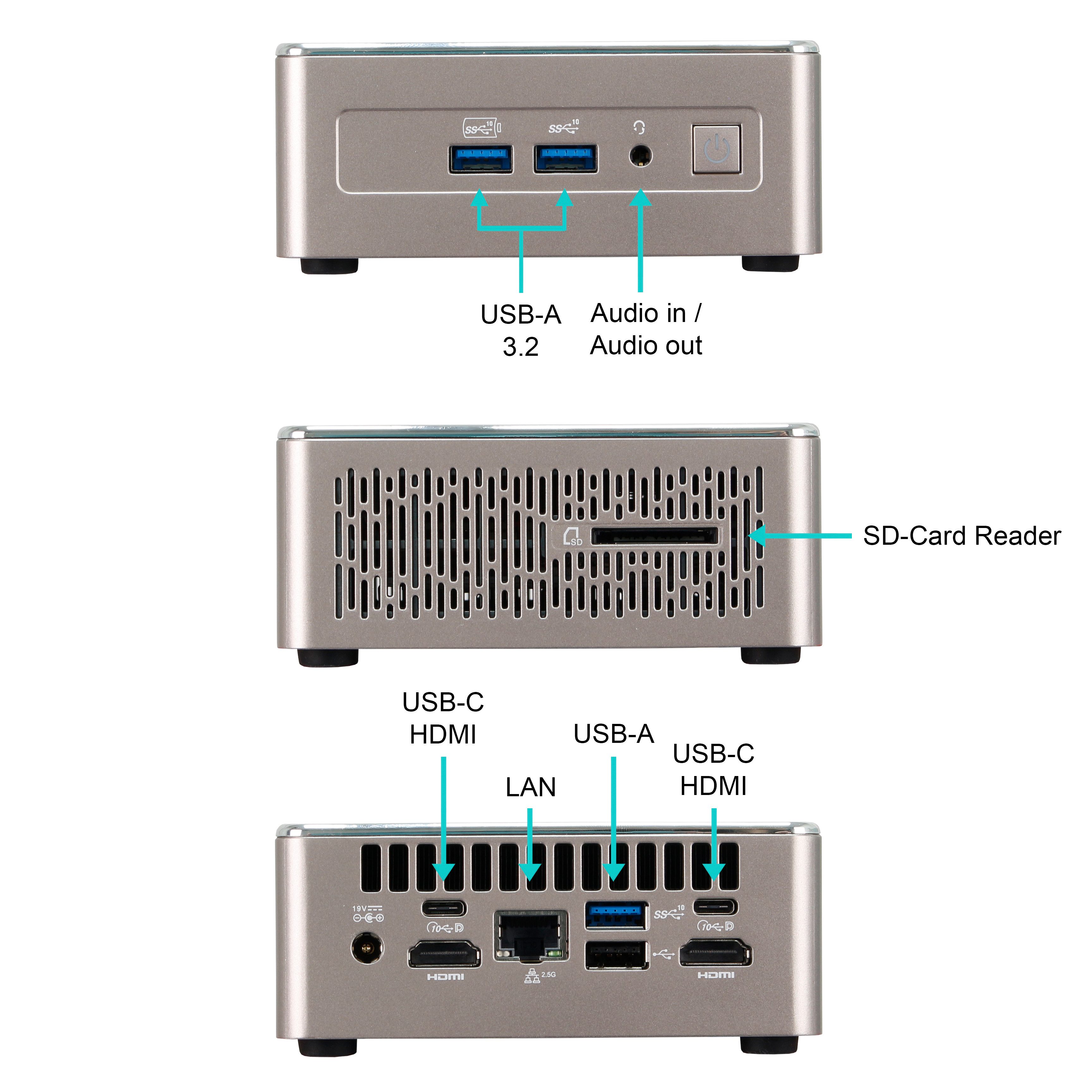 ANKERMANN-PC Ank-IX A5 Mini PC Mini-PC (AMD, Radeon Onboard Graphics, 16 GB RAM, 512 GB SSD, Luftkühlung)
