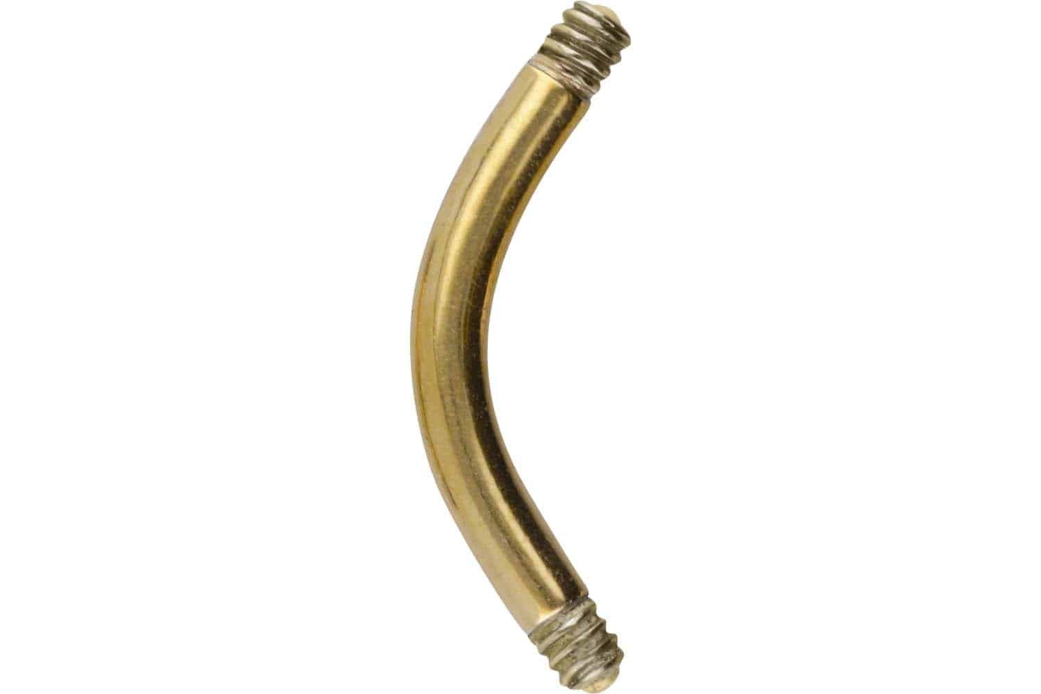 Bauchnabelpiercing Chirurgenstahl Banane ohne Kugeln